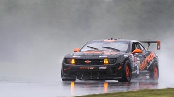  Ernie Francis, Jr., leads the way in wet practice at VIR
